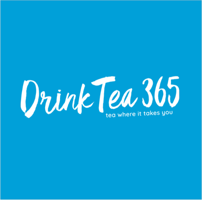 Drink Tea 365 - Project Case Study - Secondary / Wordmark Logo on Blue